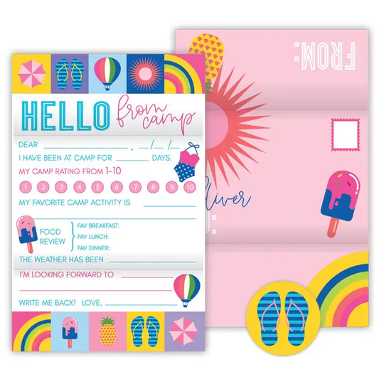 Pink Hey There from Camp Fill in Summertime Fold N Seal