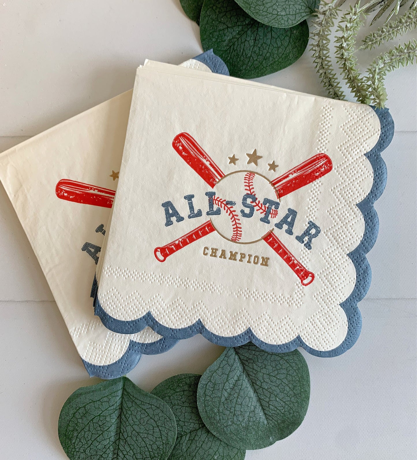 All star baseball cocktail napkin