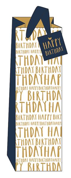 Happy birthday bottle bag