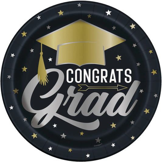 Congrats grad plate 8”