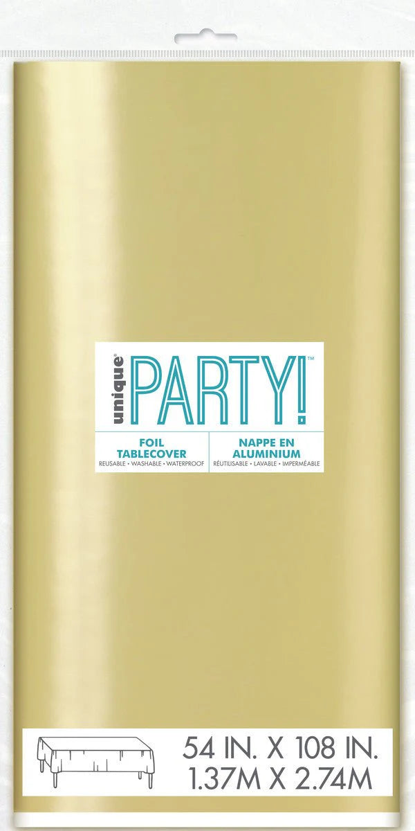 HAPPY BIRTDDAY GOLD TABLE CLOTH