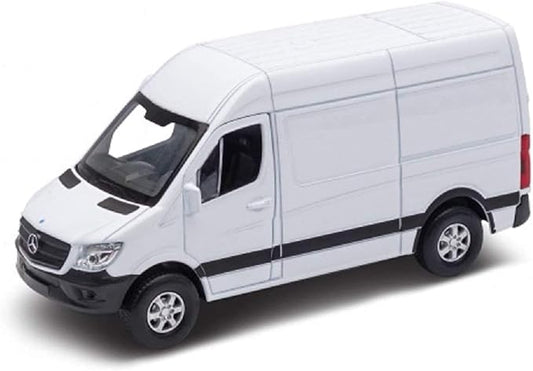 Mercedes-Benz Sprinter Cargo Van, 1:48 O Scale Die Cast Metal Model Toy Van, Pull-back Action, White