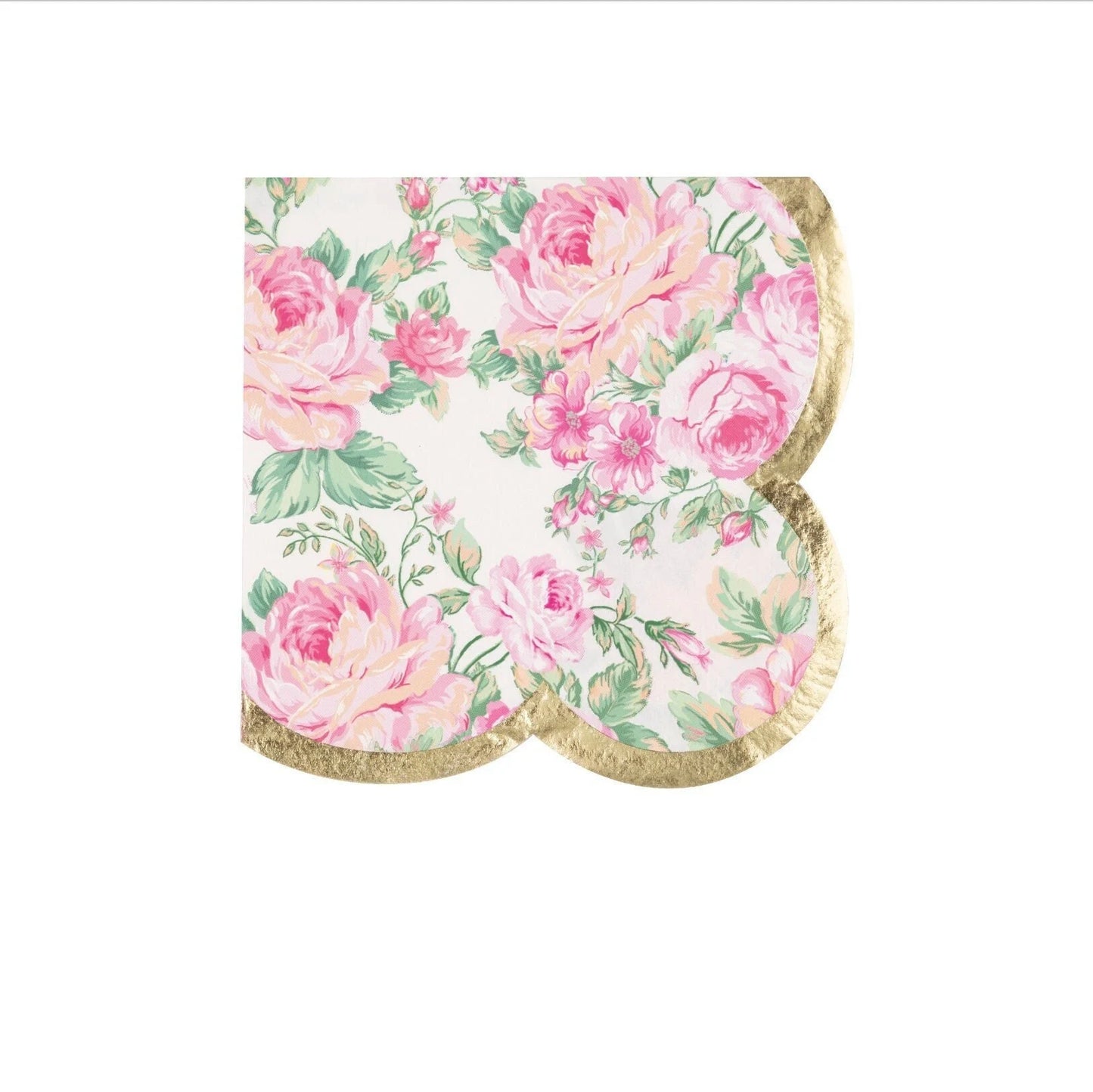 Pink golden party cocktail napkin