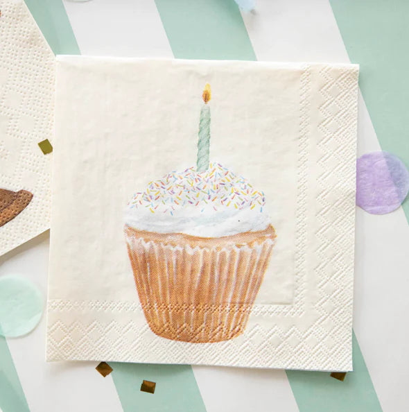 Cupcake cocktail napkin