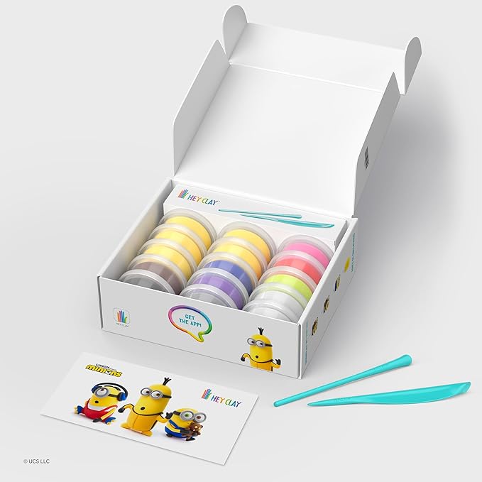 HEY CLAY Despicable Me Minions Set - Colorful Modeling Air Dry Clay for Kids