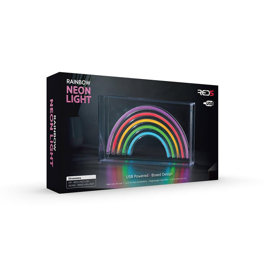 Rainbow Neon Light - Neon Effect Lightbox USB LED Multicolour Desk Lamp