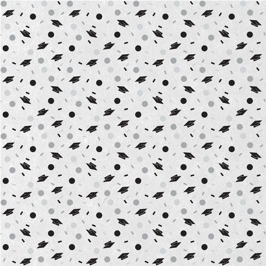 Graduation Tissue Paper, 20 x 20 Inches, 8 Count