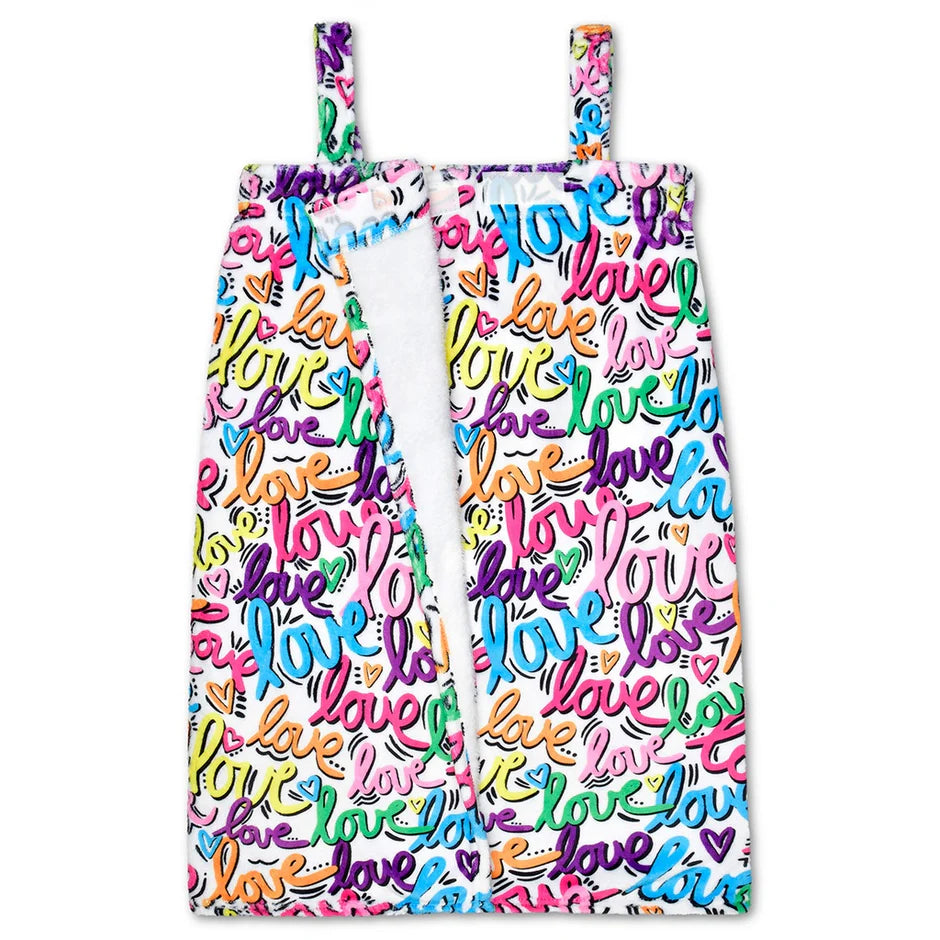 iScream Corey Paige Love Letters Plush Spa Wrap M-L 10-14