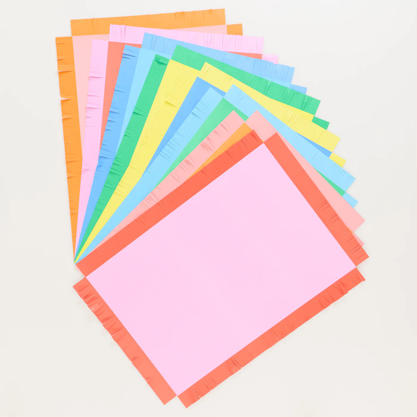 Meri Meri Bright Fringed Paper Placemats (12)