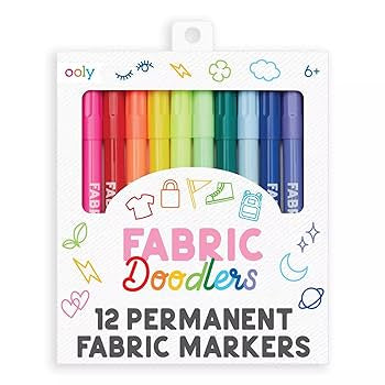 Ooly Permanent Fabric Markers [Set of 12]