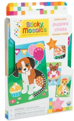 ORB TOYS STICKY MOSAICS TRAVEL PUPPIES