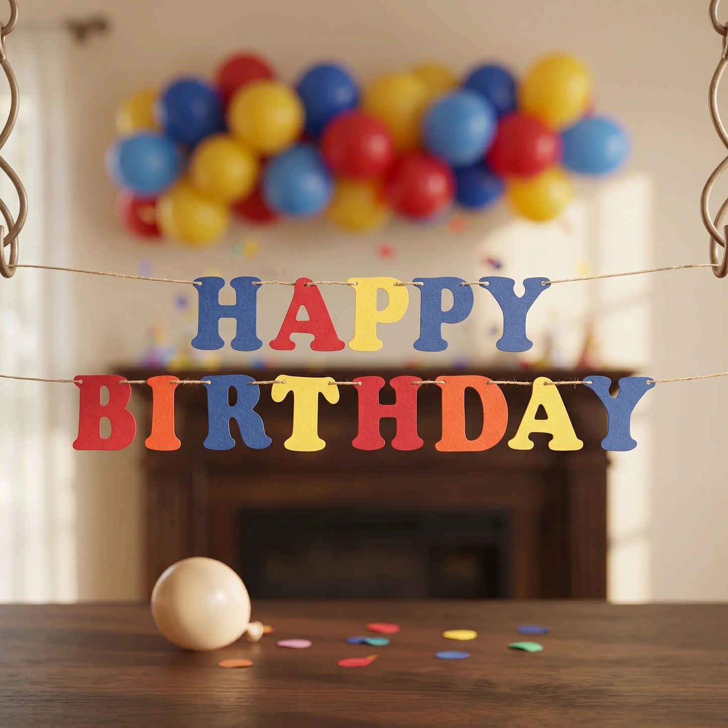 Banner Happy Birthday Multi Colour Bold