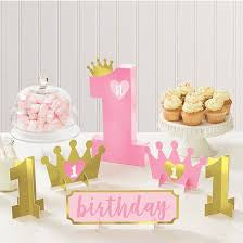Baby girl 1st birthday Table decorating kit