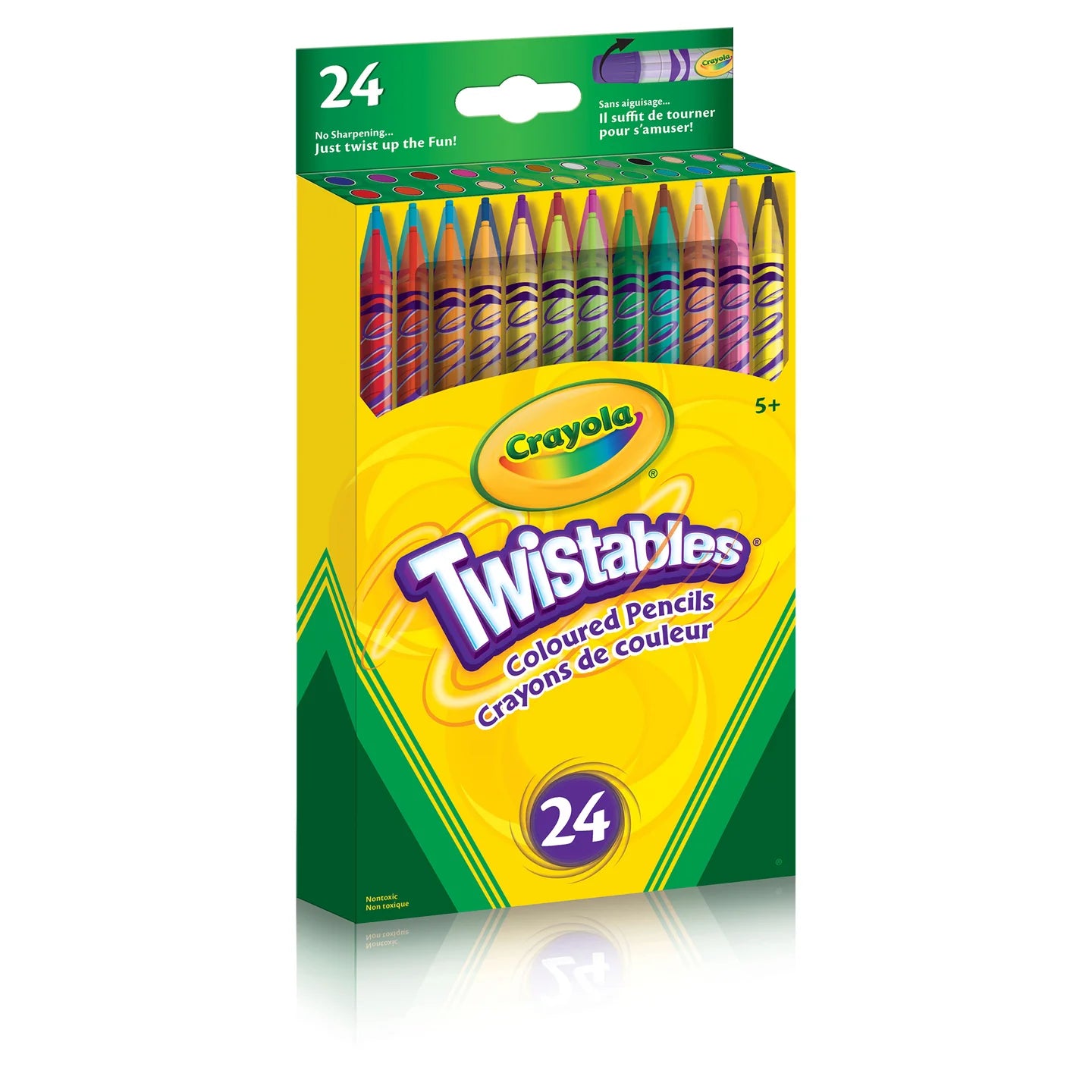 Crayola Twistables Coloured Pencils, 24 Count