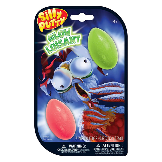 Crayola Silly Putty Glow Eggs, 2 Count