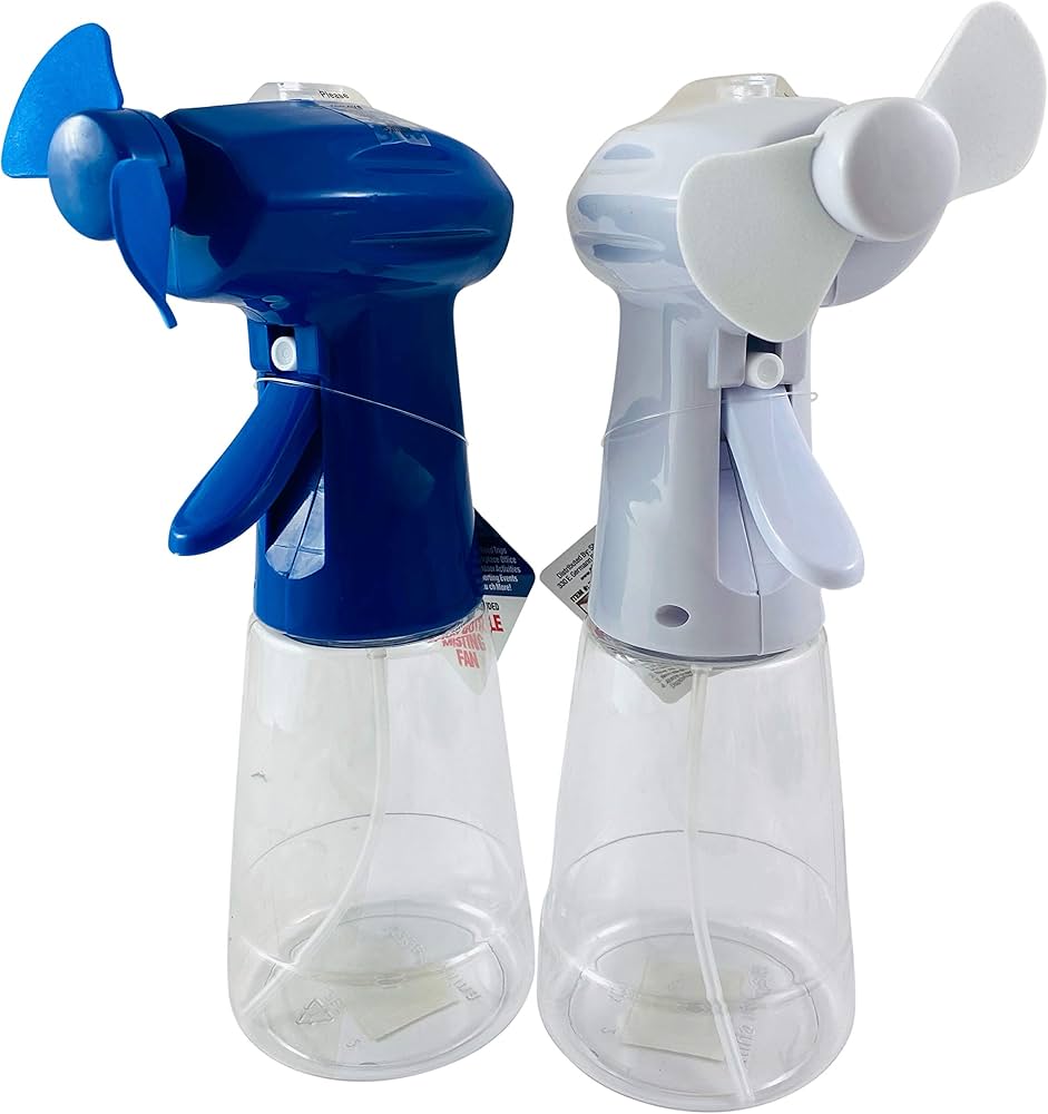 Spray bottle misting fan