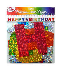 Happy birthday prism banner