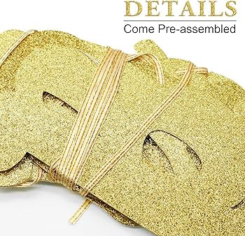 Slant collection happy birthday garland  - gold