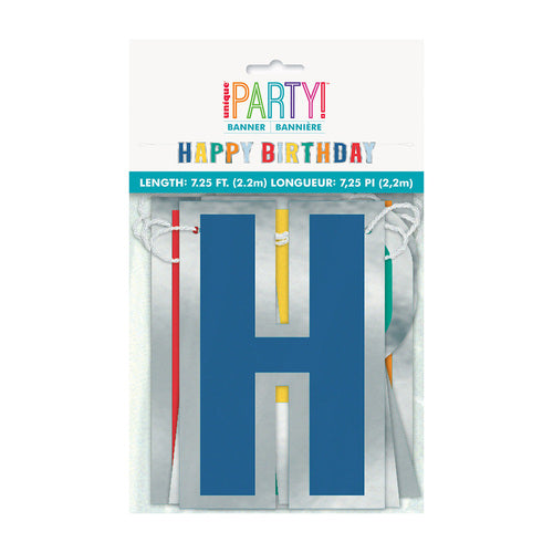 Happy Birthday Dots Foil Stamped "Happy Birthday"Banner 2.2m