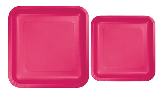 Square Pink Paper Plates Dinner Paper Plates