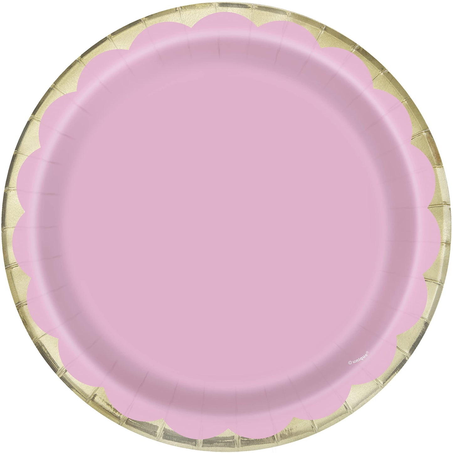 Pastel pink paper plates