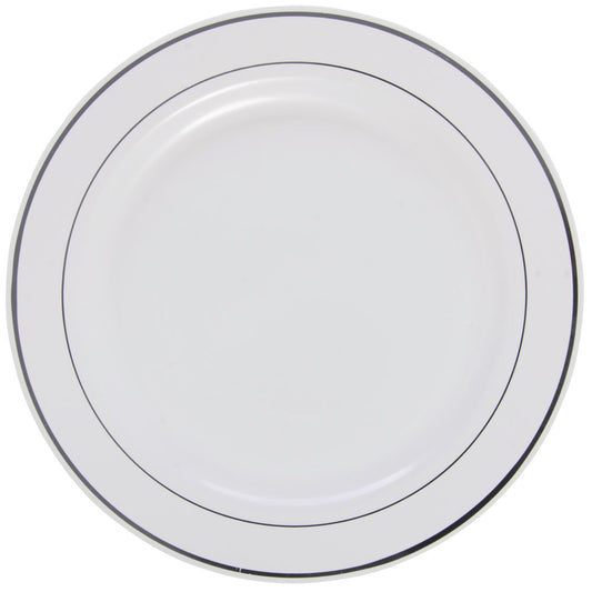 First Impressions™ Disposable White Plastic Plate -10 1/4"