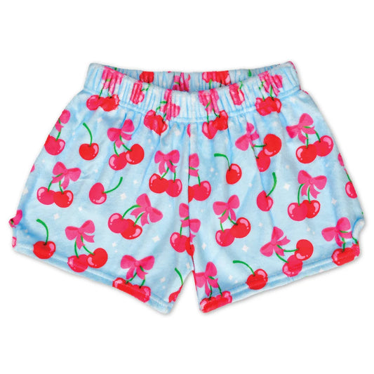 Cheerful cherries plush shorts