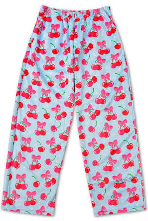 Cheerful cherries plush pants