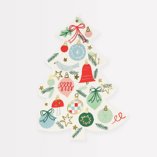 Festive pattern tree napkins
