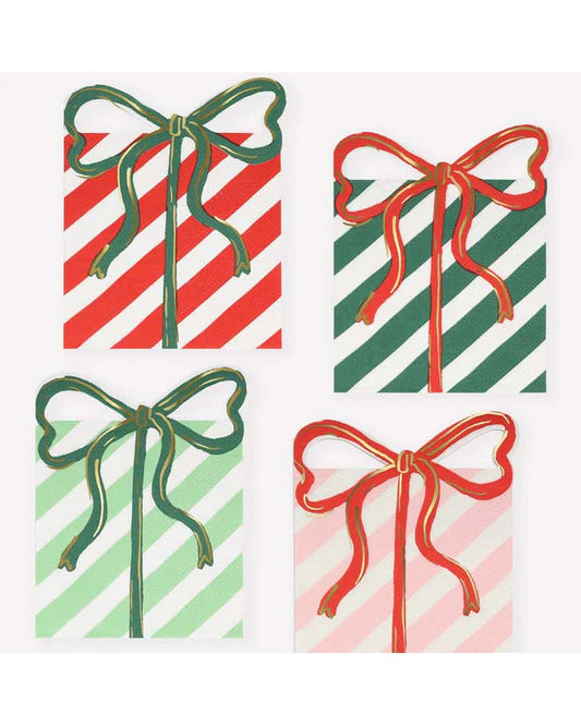 Present With Bow Napkins