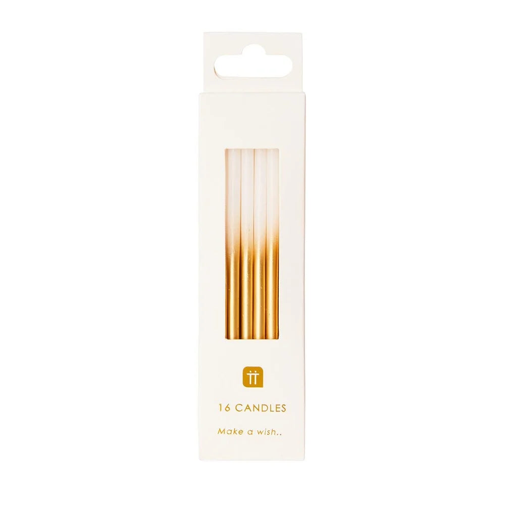 Long ombre birthday candles