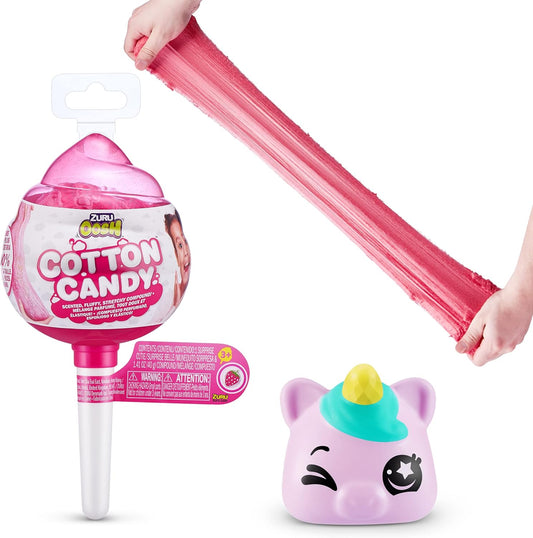 Oosh Cotton Candy Cuties Scented, Squishy, Stretchy Slime with Collectible Cutie Slow Rise Toy