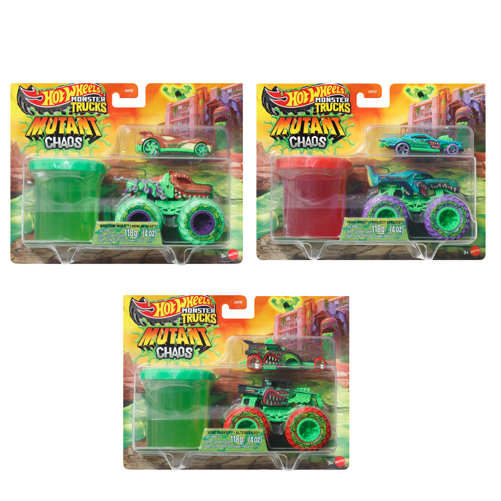 Hot Wheels Monster Trucks - Mutant Chaos Vehicle with slime Assorted