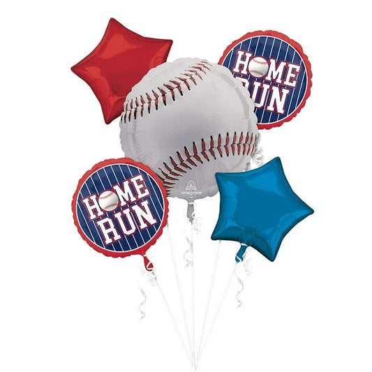 Baseball home run baseball foil balloon 5 set