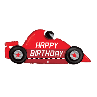 Supershape race car foil balloon