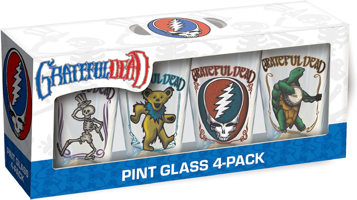 Grateful Dead/Pint Glass Set Retro 4-Pack