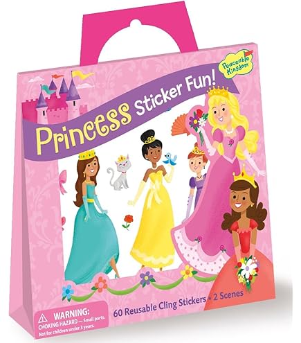 Peaceable Kingdom Sticker Fun! Princess Reusable Sticker Tote