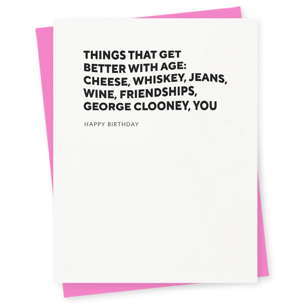 Things that get better with age - birthday card