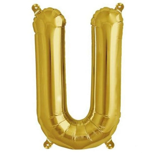 Air filled decoration letter U - gold