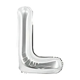 Air filled decoration letter L - silver