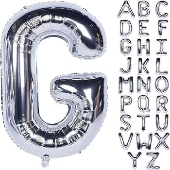 Air filled decoration letter G- silver