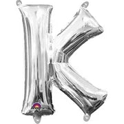 Air filled decoration letter K -silver