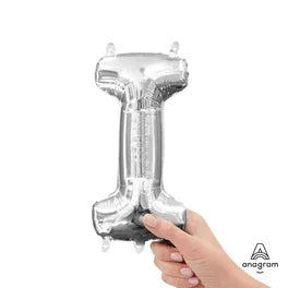 Air filled decoration letter I - silver