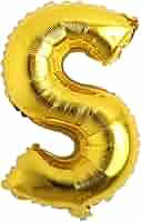 Air filled decoration letter S - gold