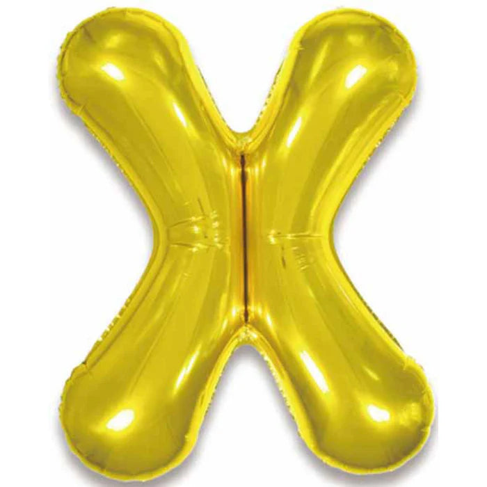 Air filled decoration letter X - gold