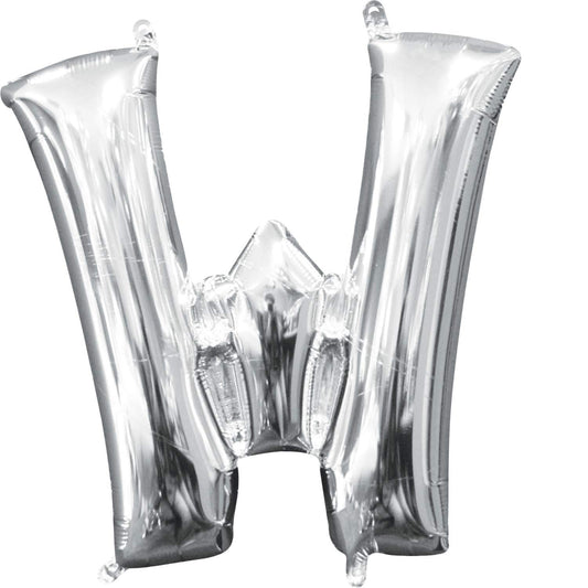 Air filled decoration letter 	w - silver