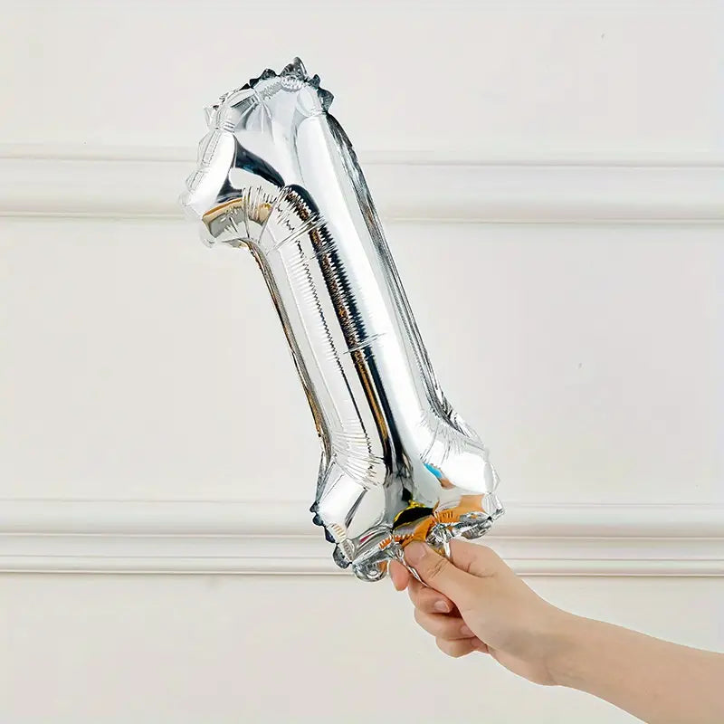 Air filled decoration number 1 - silver