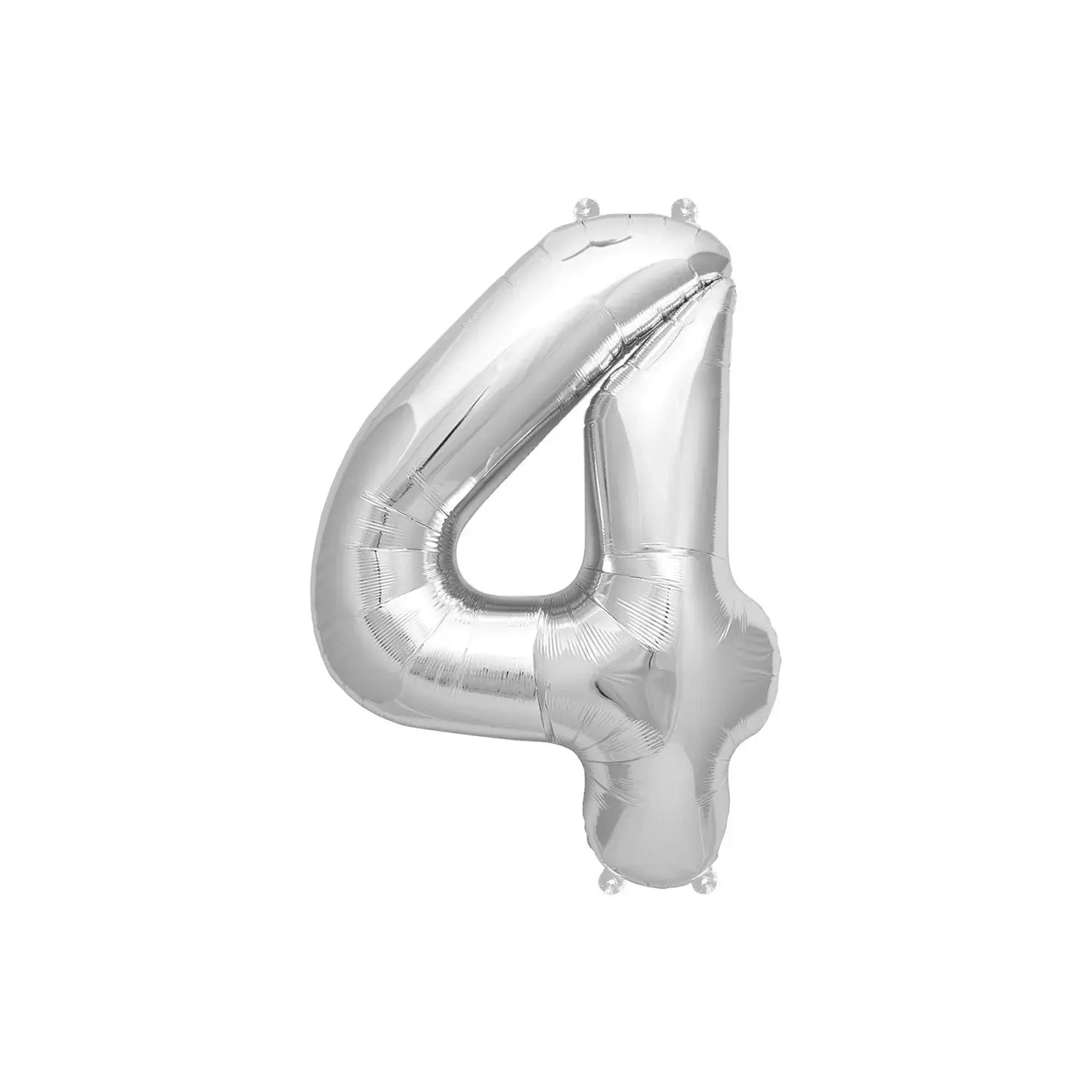 Air filled decoration number 4 - silver