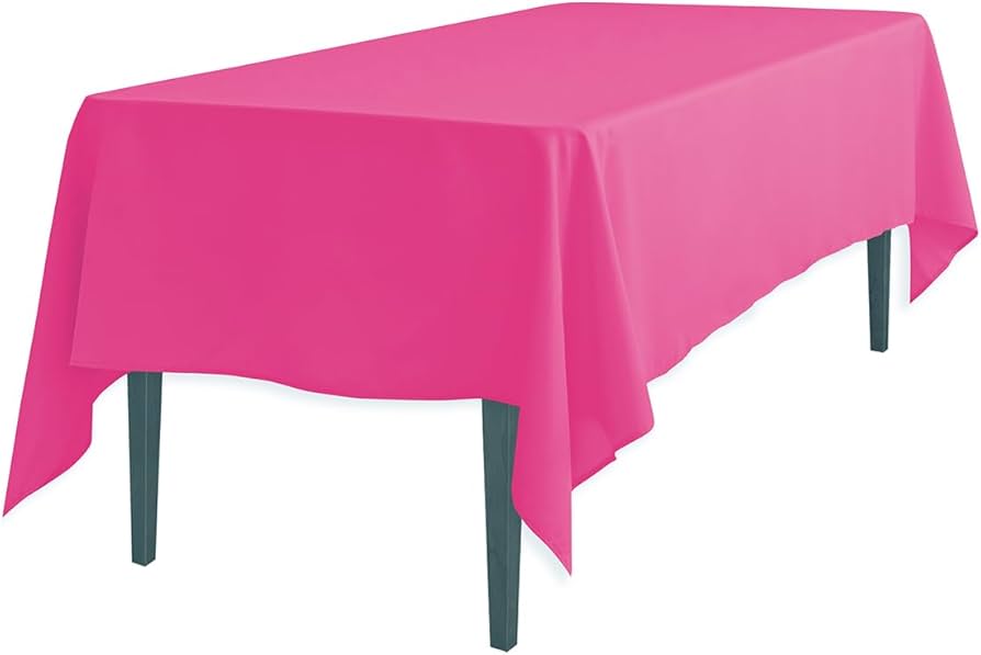 Premium Rectangular Plastic Tablecover - Fuchsia