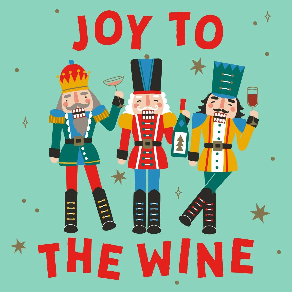 Joy To The Wine Cocktail Napkin